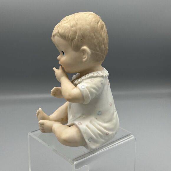 1982 Piano Baby Boy The Christopher Collection Lefton China 03269 Handpainted 6" - Picture 4 of 7